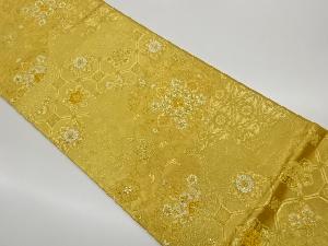 道長取に蜀江文・華文・花唐草模様織出し袋帯